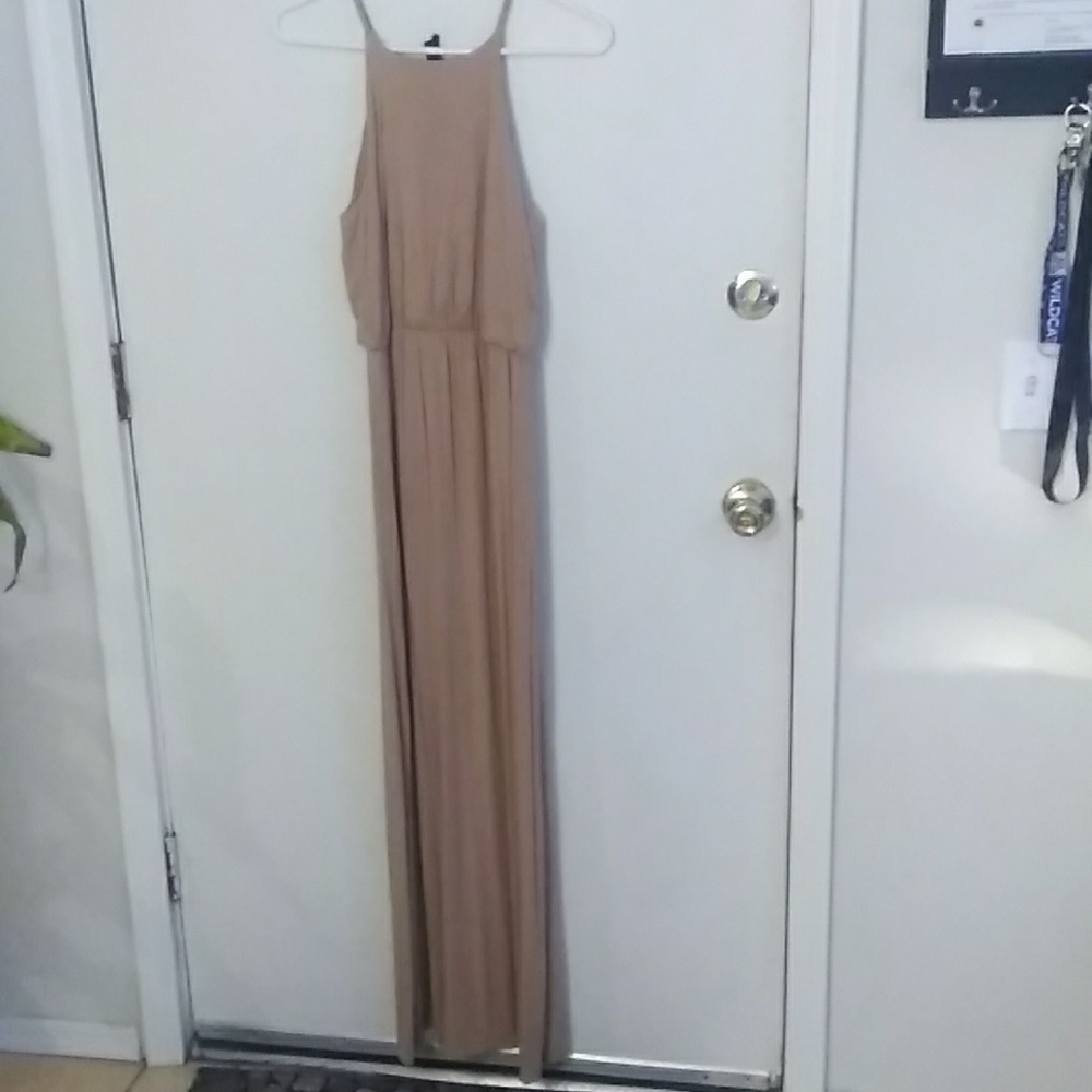 long tan wines summer dress (s)